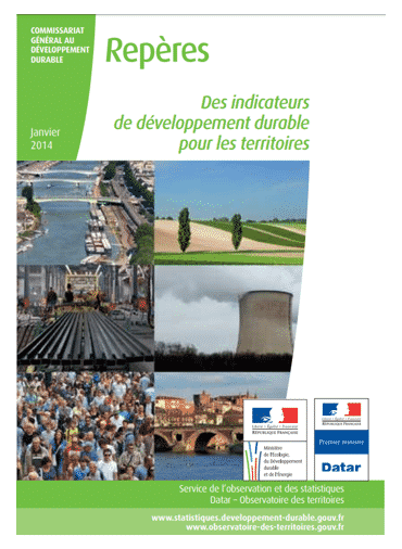 COMMISSARIAT GÉNÉRAL AU DÉVELOPPEMENT DURABLE (2014), "Des indicateurs de développement durable pour les territoires"
